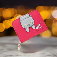 Cartoon Cat Design Zipper Wallet - SandyKandy
