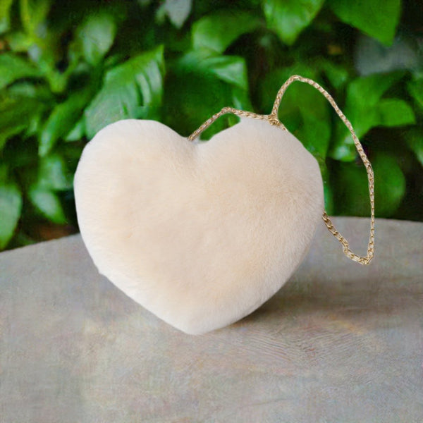 Heart Shaped Plush Crossbody Bag - SandyKandy