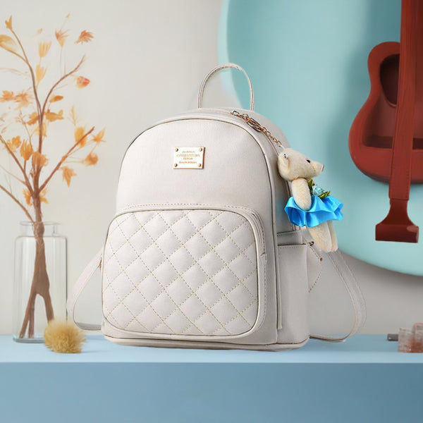Quilted Pattern Medium Backpack - SandyKandy