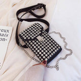 Fashion Rhinestone Mini Crossbody Belt Bag