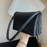 Casual Clamshell Design Solid Color Shoulder Handle Bag | SandyKandy Limited Co