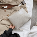 Crocodile Pattern Zipper Design Clutch Bag