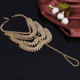 Exaggerated Multilayer Tassel Gold Color Anklet | SandyKandy Limited Co