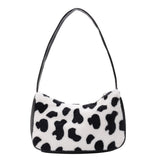 Fashion Chic Zebra Cow Pattern Plush Underarm Bag | SandyKandy Limited Co