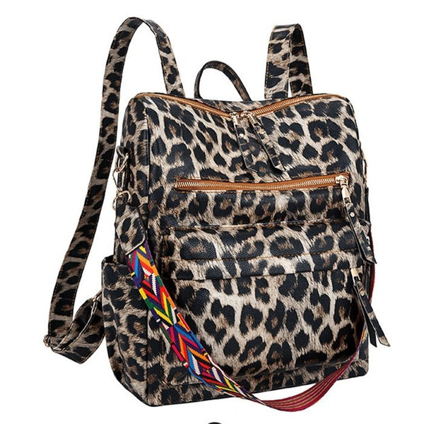 Fashion Leopard Print Multi Large Backpack | SandyKandy Limited Co