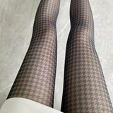 Houndstooth Printed Breathable Stockings | SandyKandy Limited Co