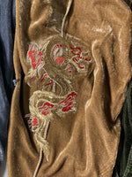 Men Dragon Embroidered Velvet DuRag