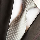Men Bright Color 8cm Polyester Tie Diamond Pattern Pocket Square Set