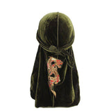 Men's Dragon Embroidered Velvet Du Rag | SandyKandy Limited Co