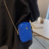 Mini Basic Flower Decoration Zipper Design Rhombus Stitching Crossbody Bag | SandyKandy Limited Co