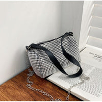 Zipper Design Rhinestone Decorative Crossbody Bag | SandyKandy Limited Co